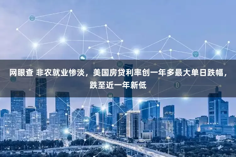 网眼查 非农就业惨淡，美国房贷利率创一年多最大单日跌幅，跌至近一年新低